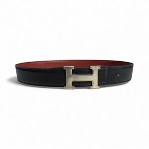 Hermes H Buckle reversible belt vintage retro leather luxury